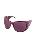 Roberto Cavalli Demodoco - Oversized Swarovski Crystal Logo Sunglasses burgundy/burgundy