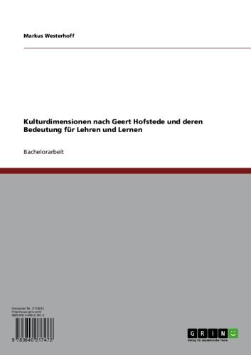 Kulturdimensionen nach Geert Hofstede und deren Bedeutung für Lehren und Lernen (German Edition)