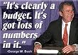 George Bush - Magnets - ITS CLEARLY A BUDGET Magnet