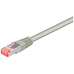 CAT6 Netzwerkkabel, (lose Ware), 2xRJ45 St., PIMF + geflechtgeschirmt CAT 6-200 LC SSTP PIMF grau 2m