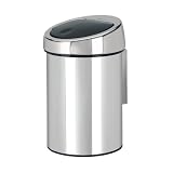 Brabantia Touch Bin, 3 Litre, Brilliant Steelby Brabantia