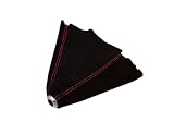 Honda and Acura Black Suede Shift Boot with Red Stitches