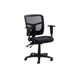 Lorell 86201 Managerial Mid-Back Chair,Mesh,25-1/4 in.x23-1/2 in.x40-1/2 in.,Black
