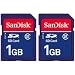 SanDisk 1 GB Secure Digital SD Card - 2 PACK