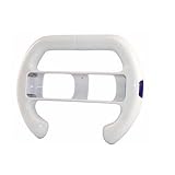 White Controller Steering Wheel for Nintendo Wii Games