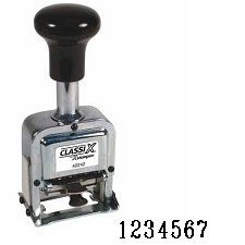 SHA40242 - Auto Number Machine, Metal Frame, 7 Wheels, #1 Size