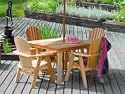 Outdoor 40" x 48" Rectangular Dining Table, Seats 4 (Pine)