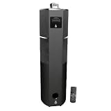 New Pyle 600w Audio Tower With Stereo Tuner / Ipod Dock - Flat Black Full Function Remote Control