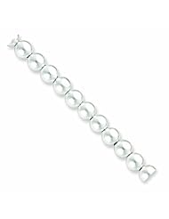 Sterling Silver 10mm Beaded Bracelet 8 Inches