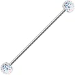 14 Gauge Aurora Crystal Ferido Ball Industrial Barbell