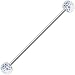 14 Gauge Aurora Crystal Ferido Ball Industrial Barbell