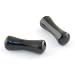 Pair of Black Onyx Stone Double Flared Domed Plugs: 10g