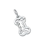 Bark Avenue Jewelers- Sterling Silver Zodiac Pendant- Aquarius- Large