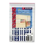 Alpha-Z? Color-Coded Labels, Second Letter, Dark Blue, Letter O, 100/Pack