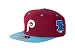 MLB Men's Philadelphia Phillies Blockhead Snapback Cap (Maroon/Light Blue, Adjustable)