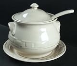 Longaberger Woven Traditions-Ivory Tureen with Lid, Ladle and Underplate, Fine China Dinnerware Order at amazon.com