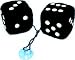 Sports : Pl&uuml;schw&uuml;rfel FUZZY DICE Pl&uuml;sch W&uuml;rfel Rockabilly schwarz