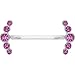 Invisible Bioplast Pink Round Five Gem Nipple Shield
