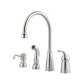 Price Pfister 026-4CBS Avalon Single-Handle Kitchen Faucet, Stainless Steel