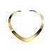 High Polished Stainless Steel Necklace Love Choker Heart Shape Tri-color Gold/ Rose Gold/ Silver Women Fashion Jewelry