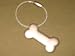 Dog Bone Key Ring - Sculptured Matte Aluminum with Braided Cable Ring