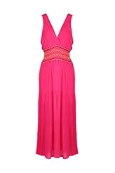 V-neck Cotton General Print Sleeveless Crinkled Shirred Tiered  Dress