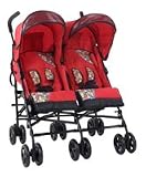 Hauck - Speed Sun Duo twin buggy in dotty red