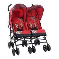 Hauck - Speed Sun Duo twin buggy in dotty red