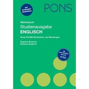 PONS Wörterbuch Schule und Studium. Englisch. Studienausgabe