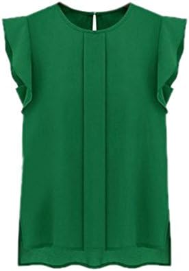 Womens Ruffle Sleeve Chiffon Top Chiffon Blouses