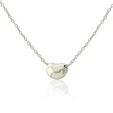 Designer Inspired Elsa Peretti Bean Sterling Silver Pendant