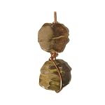 Petrified Wood Pendant 01 Wire Wrap Brown Natural Stone Copper 3