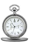 Charles Hubert Unisex Sterling Silver pocket watch #HUB3768