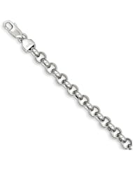 Rolo Link Bracelet in 14K White Gold