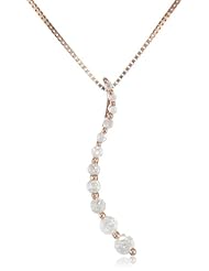 10k Pink Gold Diamond Journey Pendant Necklace (1/4 cttw, I-J Color, I3 Clarity), 18"