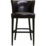 Wholesale Interiors Y-770-Brown Cleto Leather Barstool in Dark Brown,