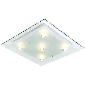 Eglo  85345A Fres, Satin & Clear, 5-Light Ceiling Light Fixture