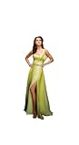 Tony Bowls Le Gala, One Shoulder Evening Gown, Lime