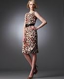 AK Anne Klein Animal-Print Belted Sleeveless Dress