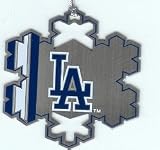 LOS ANGELES DODGERS SNOWFLAKE ORNAMENT