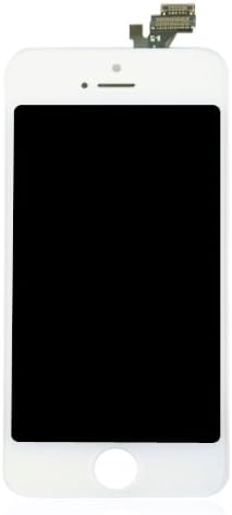 Original LCD Touch Screen Digitizer Frame Assembly Full Set LCD Touch Screen Replacement With 6 Pieces Repairing Tools Kit for iPhone 5 5G - White
