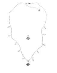 2-D "Bad Hair Day" with Girl on a Clear Crystal Waterfall Necklace [Jewelry]
