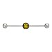 Marvel Universe - Iron Man Face 316L Surgical Steel Industrial - 14G(1.6mm) - 1-1/2" Length - Sold Individually - Official Licensed Product