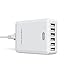 RAVPower&reg; 50W/10A 6-Port iSmart USB Desktop Charger / Charging Station / USB Travel Wall Charger for iPhone 6 plus, 6, 5s, 5c, 5, 4s, 4; iPad 5, Air, Mini; Samsung Galaxy S5, S4, S3, S2, Note 3, 2; Kindle Fire HD HDX; Google Nexus 4, 5, 7, 10; Motorola Droid Razr Maxx Moto X; HTC One X V S, LG G2; Nokia Lumia 920 1020 1520 2520; PS 4; Bluetooth Speakers & Headsets; External Battery Packs and More (White)
