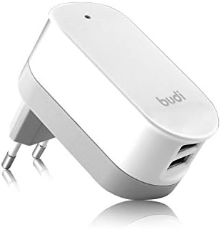 Budi Dual USB Home Charger for Samsung Mobile Phones Tablets(EU Plug)