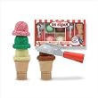 Deluxe Wooden Ice Cream Cones with Ice Cream Scoopers