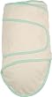 Miracle Blanket - Beige with Green Trim Swaddle Blanket
