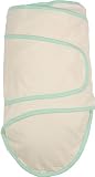 Miracle Blanket - Beige with Green Trim Swaddle Blanket