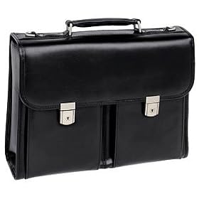 Mcklein USA 85014 Hamilton V Series Leather Executive Briefcase - Black