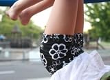 NEW PATTERN Monkeybar Buddies Playground Modesty Shorts for Girls - Black and White Flower Power Shorts